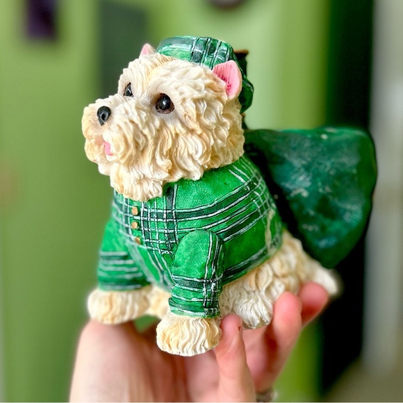 Adorable Westie West Highland White Terrier Dog Home Planter Decor Art Display - Picture 5 of 9